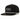 Black snapback hat with a mesh design and a white and black braided rope across the bill, featuring a black rectangular 'Blazer Bay' patch on the front.