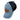 Side of a light blue baseball cap with a black mesh back and a leather patch labeled 'BLAZER BAY'.