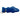 Back of a blue fish-shaped keychain with a gold ball chain on the end.