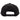 Back view of a black perforated mesh cap with a snapback closure.