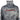 Close-up of a grey camouflage hoodie with a Blazer High Performance Boats logo on the chest.
