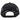 Back view of a black mesh baseball cap with a snapback closure.