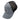 Side of a gray baseball cap with a black mesh back and a rubber circular logo.
