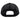 Back view of a black mesh trucker hat with a snapback closure.