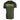 Back view of an olive-green T-shirt with a yellow and black 'Blazer High Performance Boats Established 1978' text design on the back.